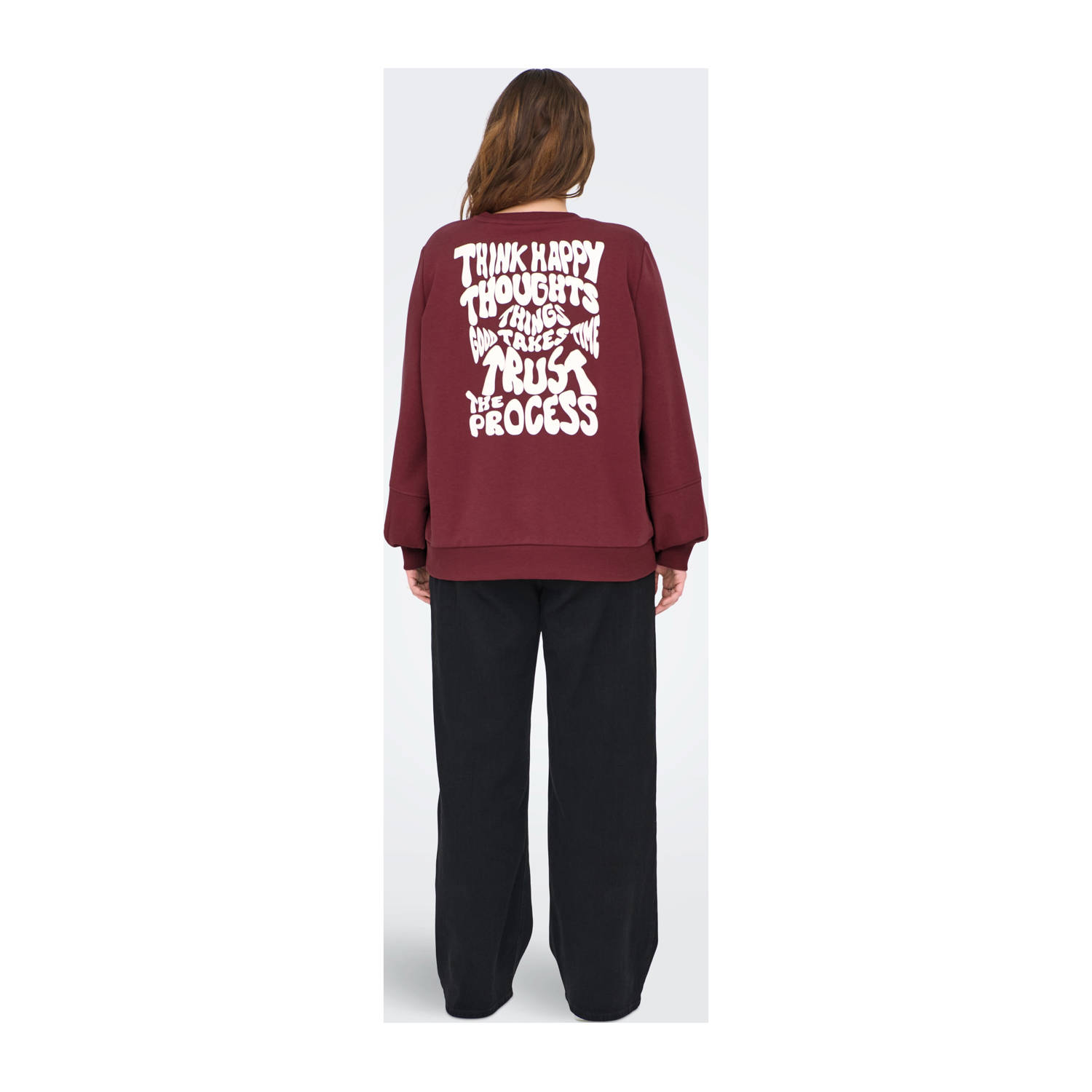 ONLY CARMAKOMA sweater donkerrood