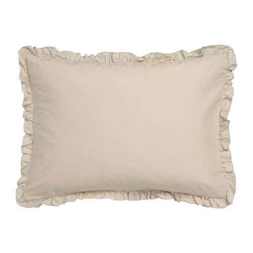 Vandyck kussensloop ruches (beige) (60x70 cm) afbeelding