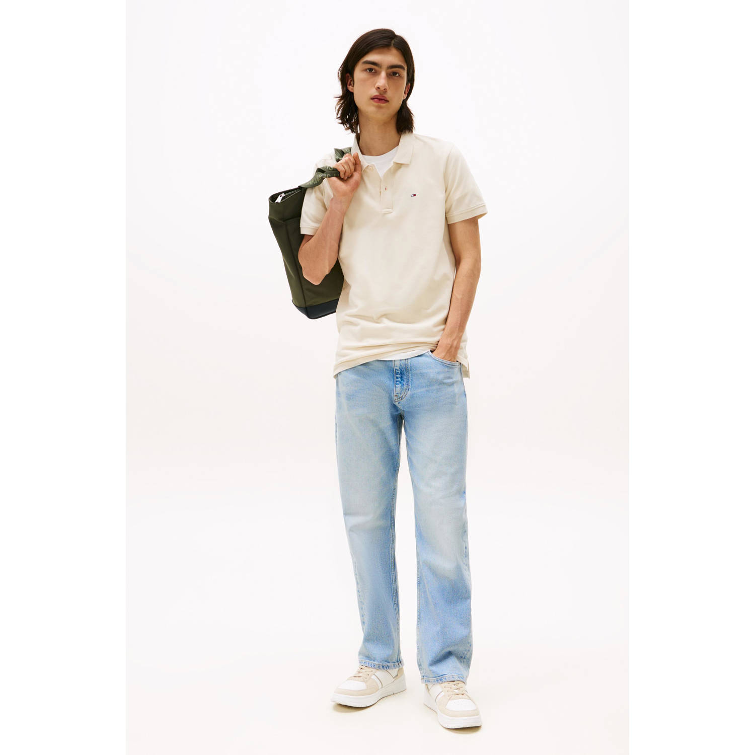 Tommy Jeans slim polo beige