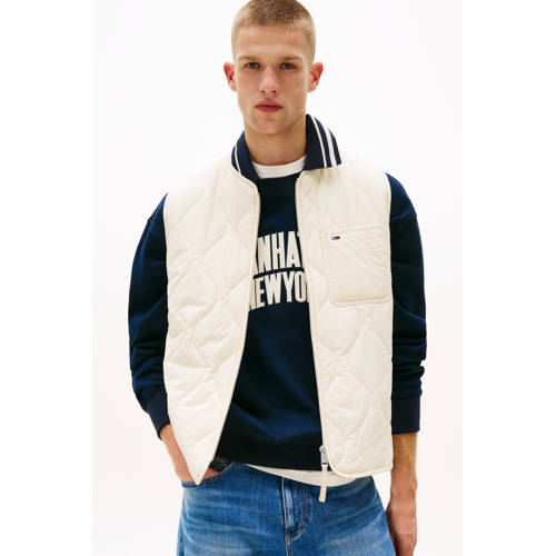 Tommy Jeans quilted bodywarmer ecru afbeelding