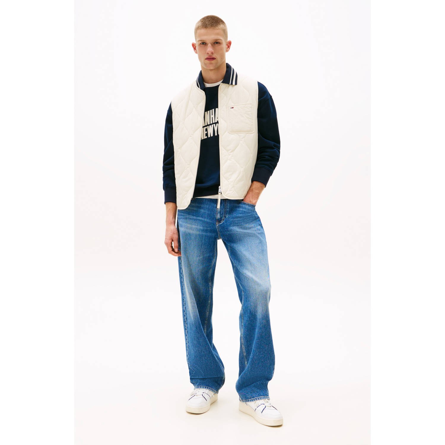 Tommy Jeans quilted bodywarmer ecru