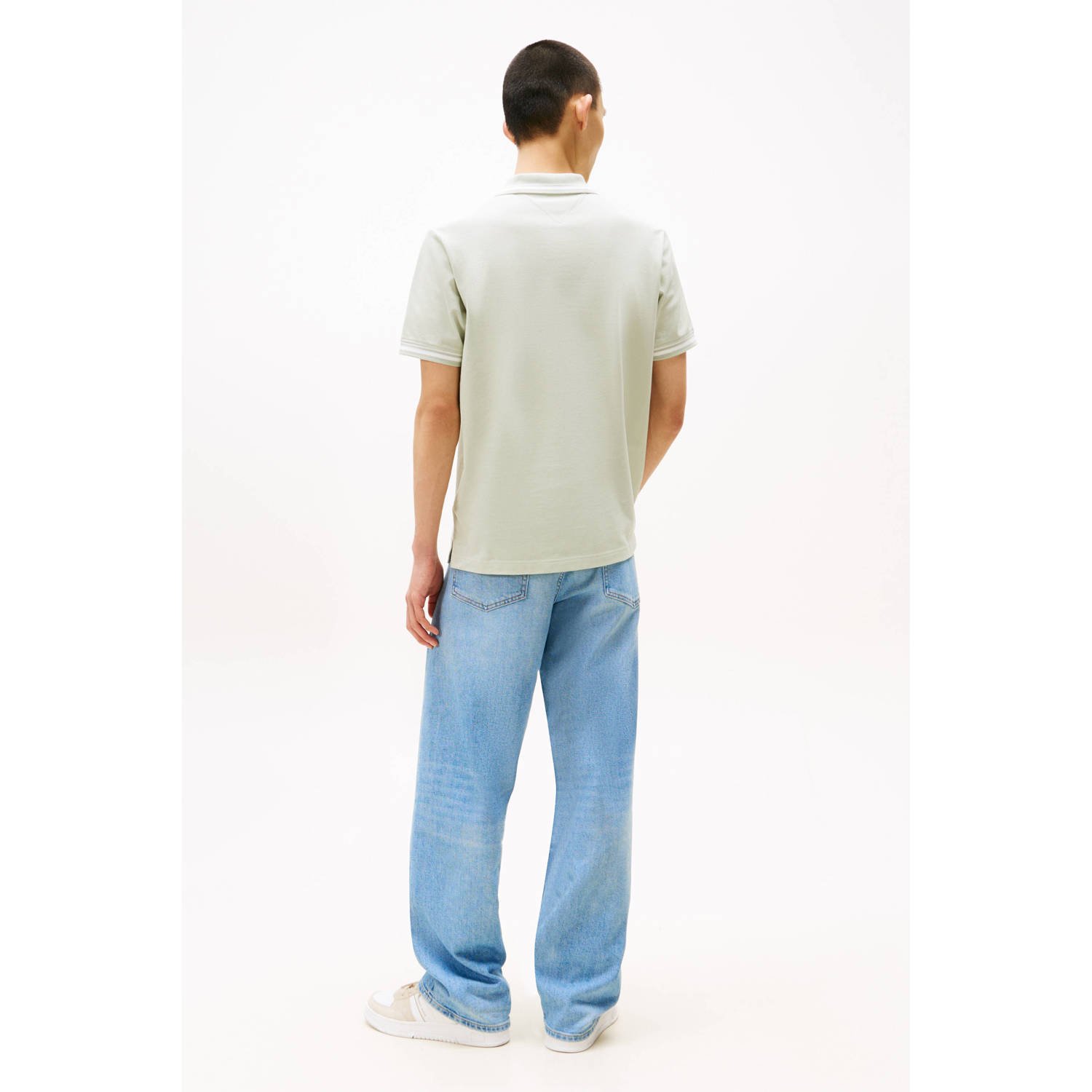 Tommy Jeans regular polo lichtgroen