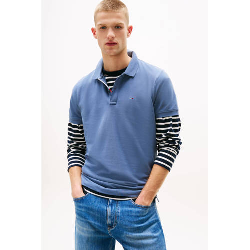 Tommy Jeans slim polo blauw afbeelding