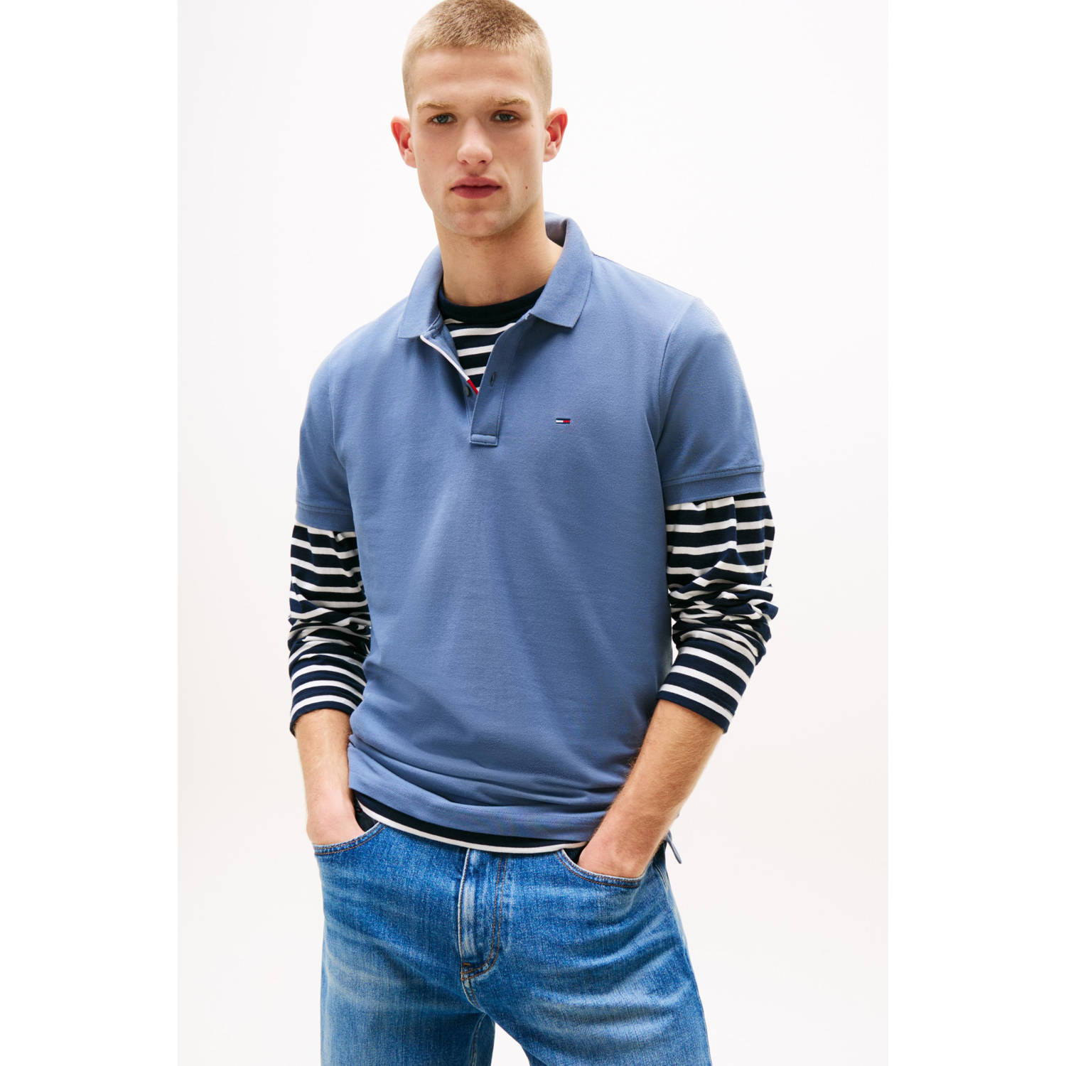 TOMMY JEANS Poloshirt TJM SLIM PLACKET POLO EXT