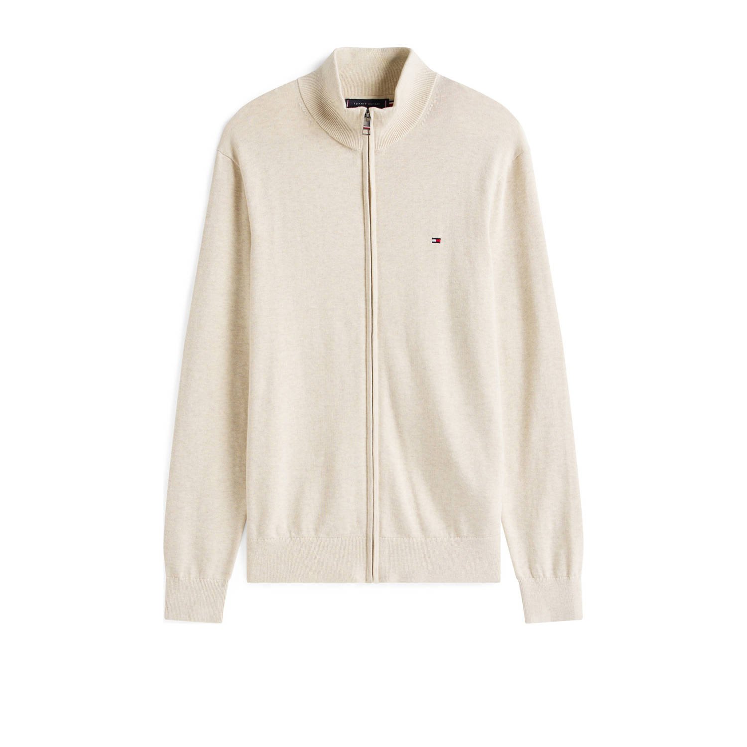 TOMMY HILFIGER Heren Truien & Vesten Essential Cotton Zip Thru Beige