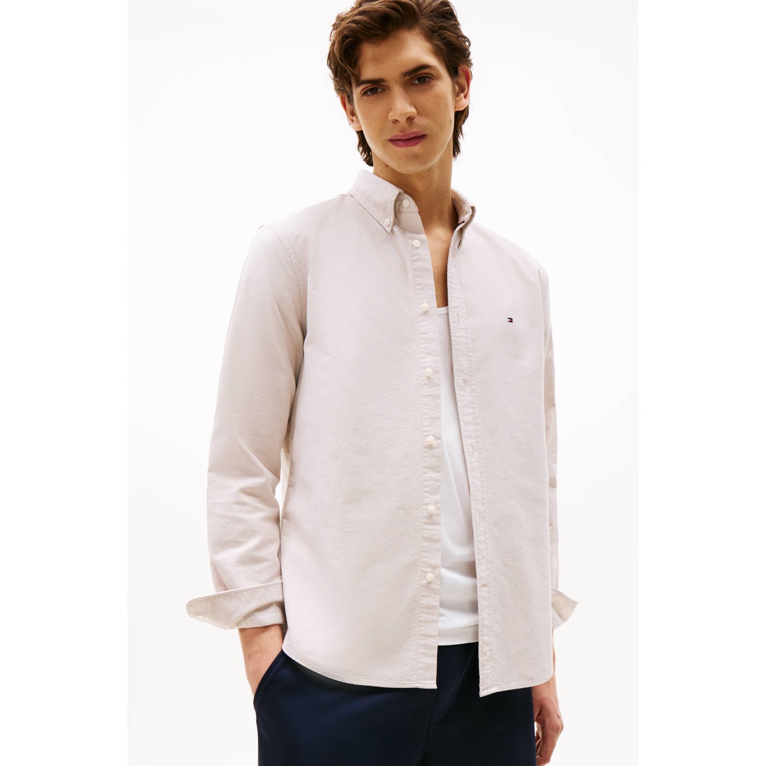 Tommy Hilfiger casual overhemd beige