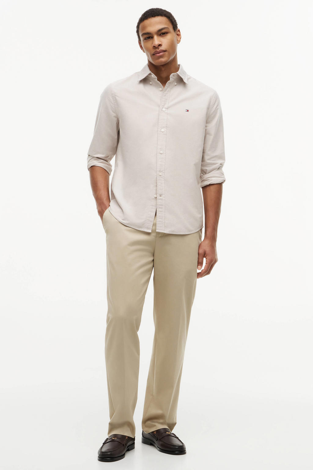 Tommy Hilfiger casual overhemd beige