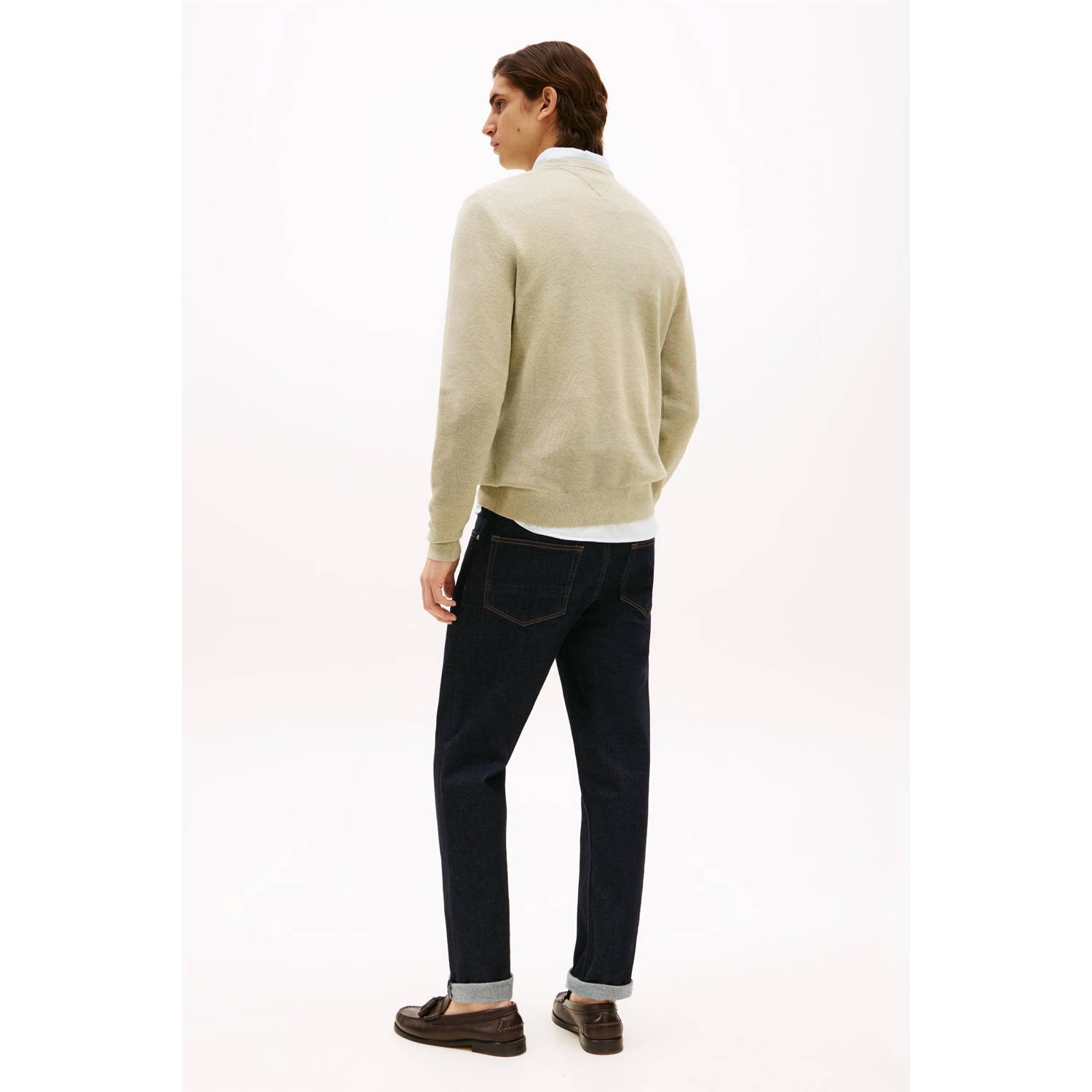 Tommy Hilfiger gebreide trui met textuur lichtgroen