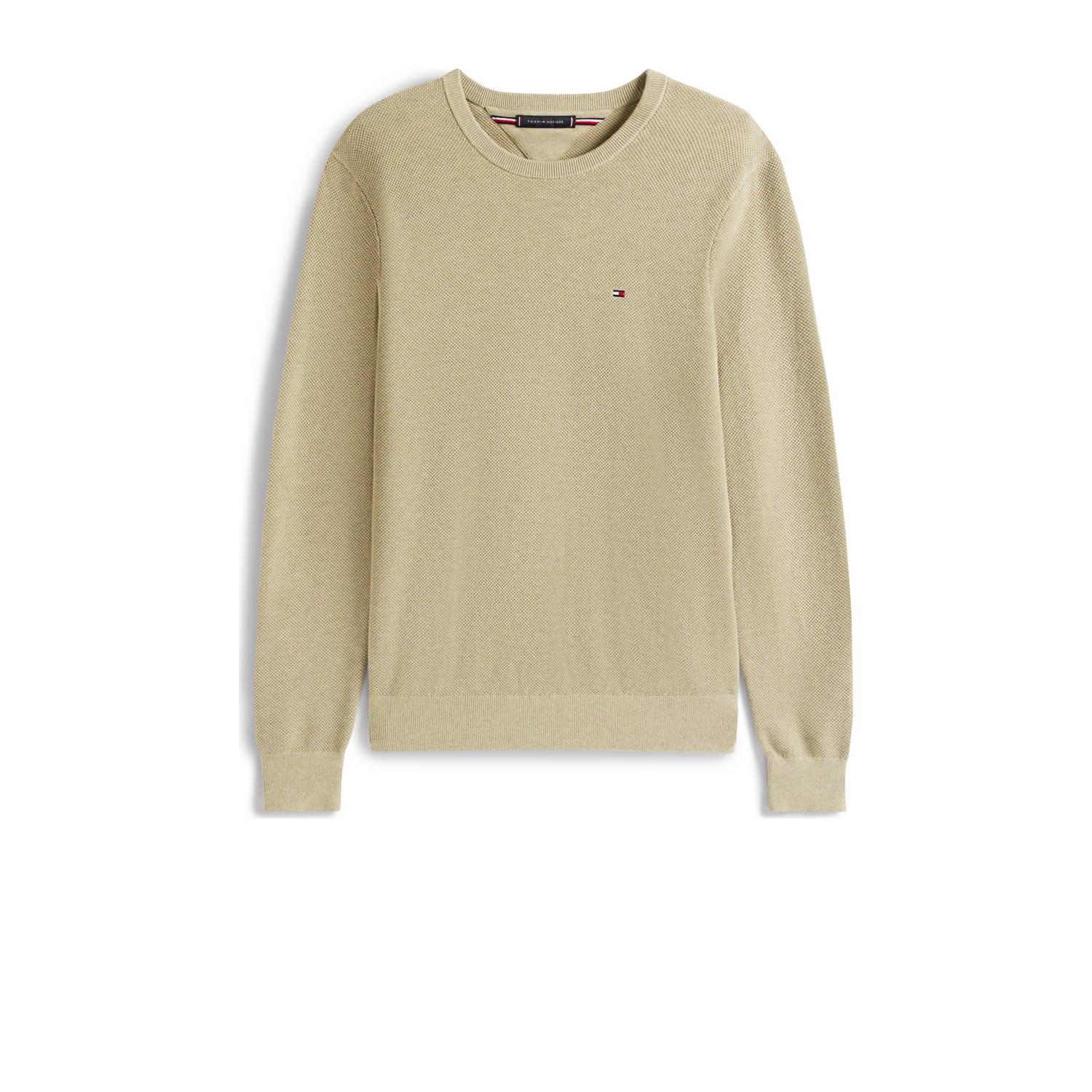 Tommy Hilfiger gebreide trui met textuur lichtgroen