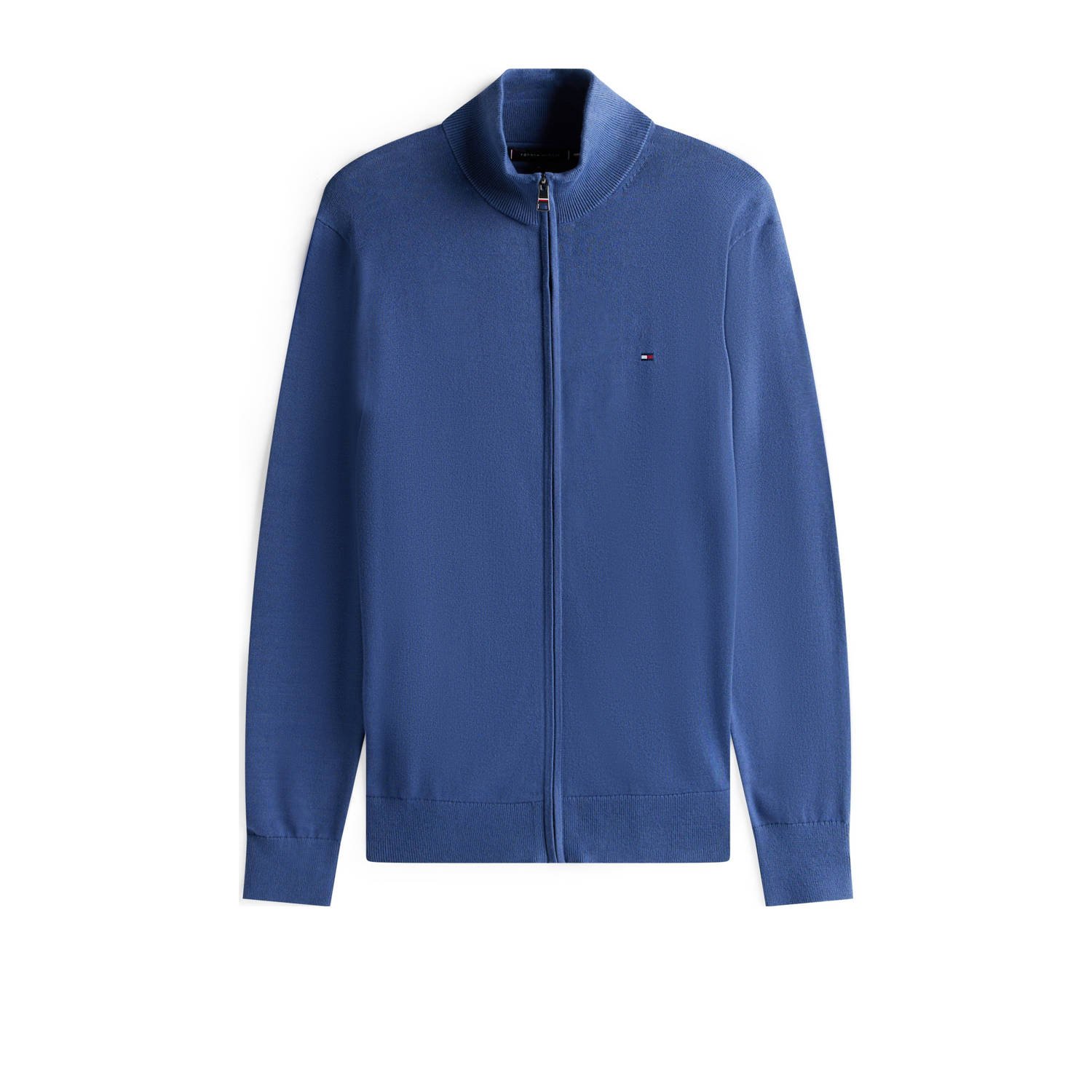 Tommy Hilfiger vest fijn gebreid blauw