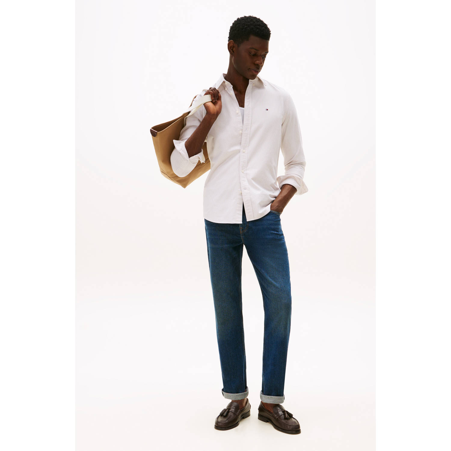 Tommy Hilfiger casual overhemd beige