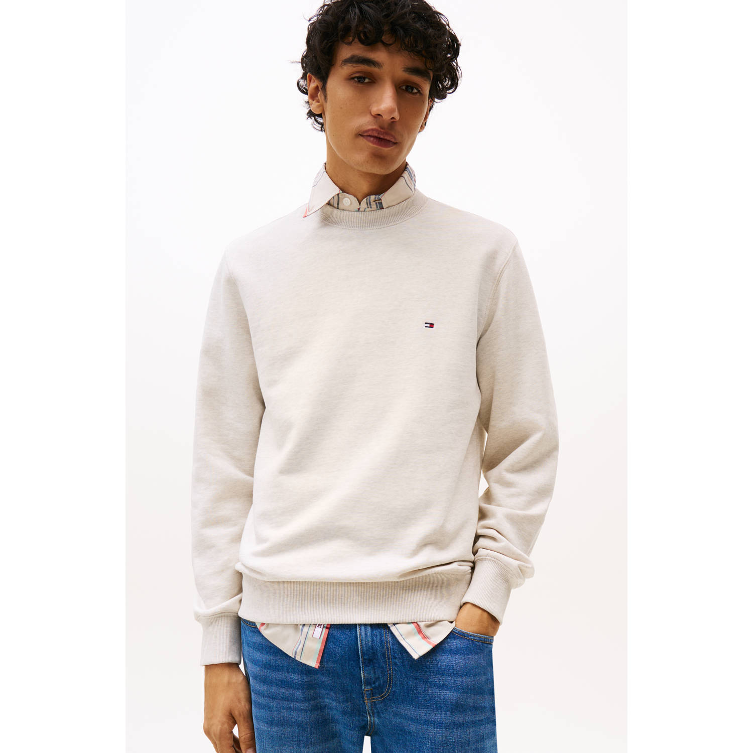 Tommy Hilfiger sweater ESSENTIAL TERRY ecru