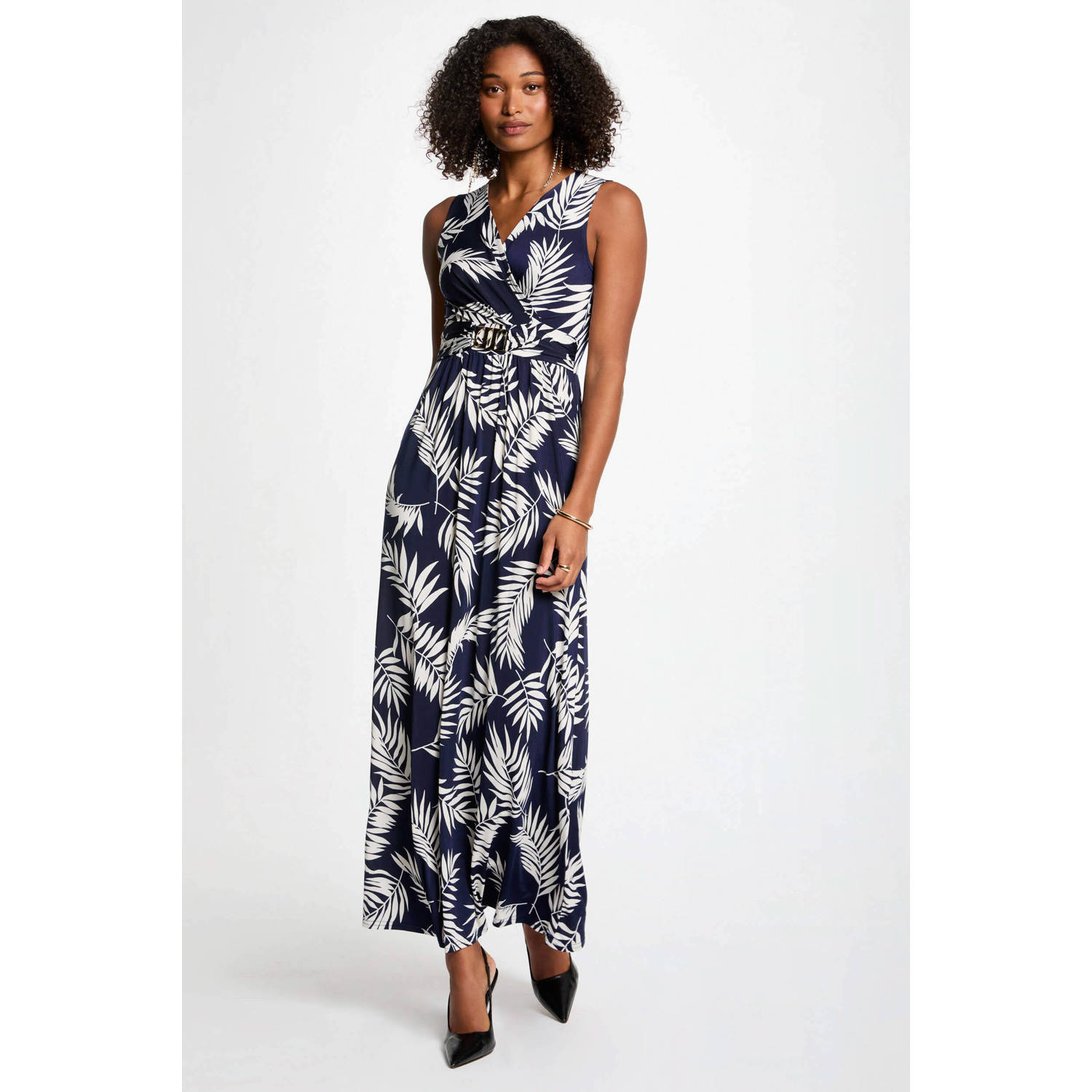Morgan maxi jurk donkerblauw