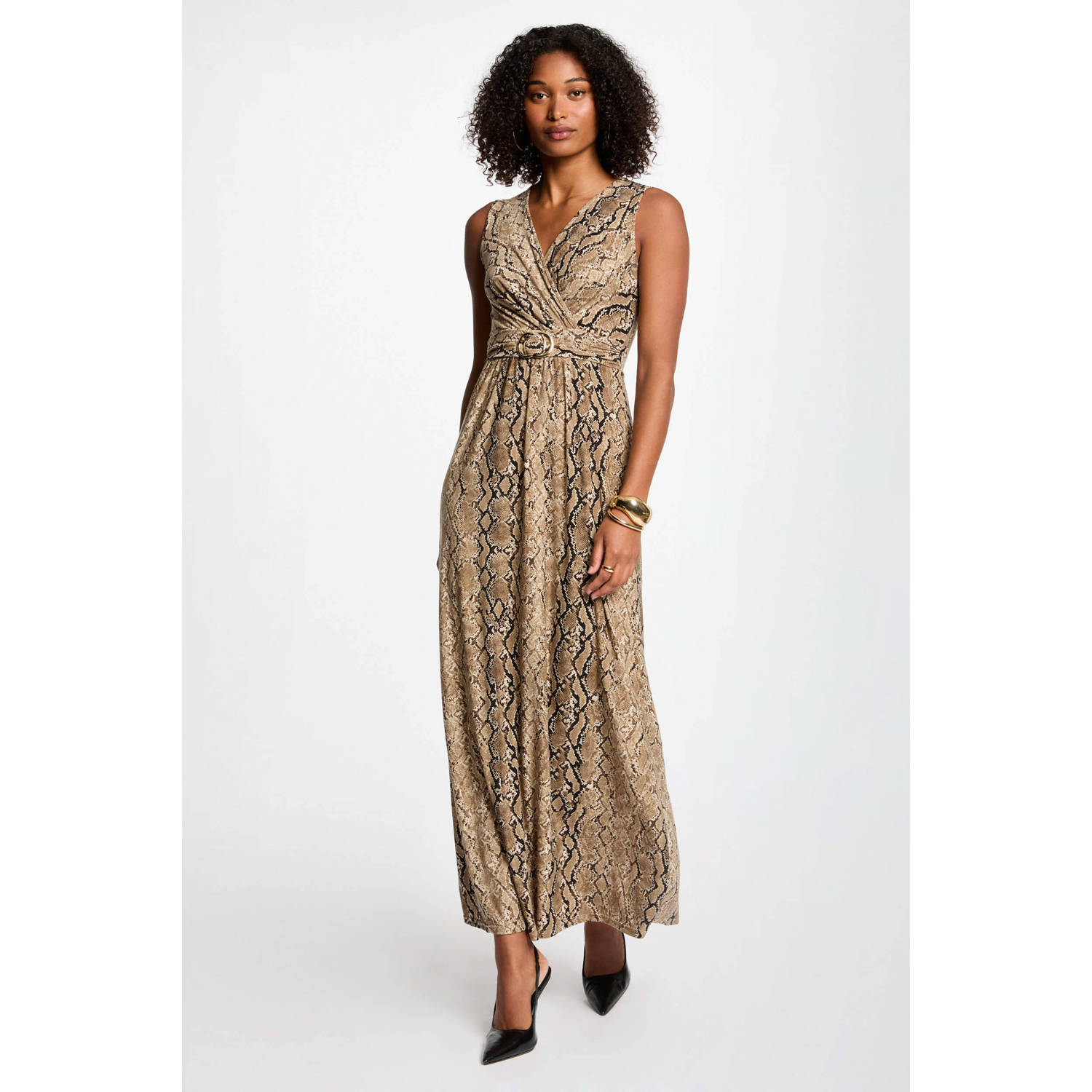 Morgan maxi jurk beige