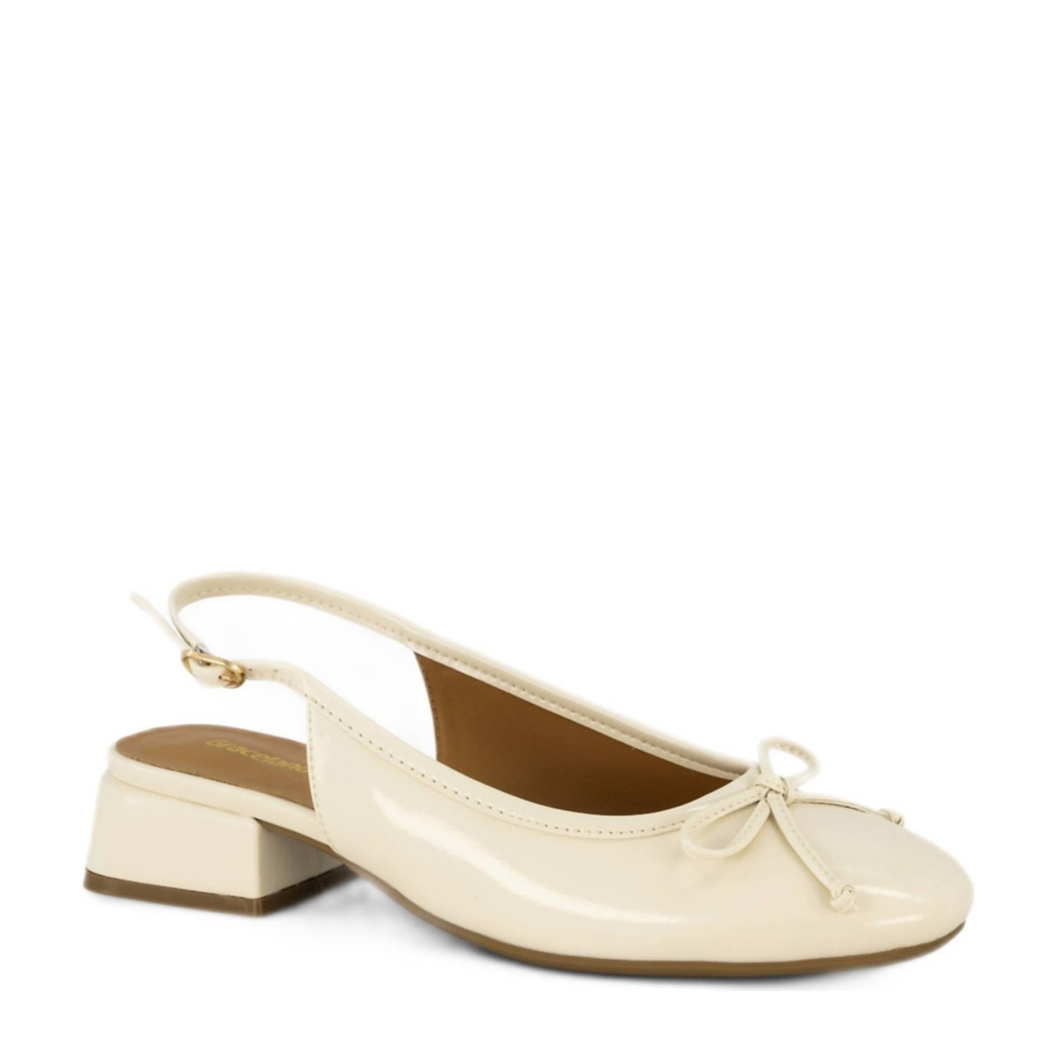 Graceland lak slingback pumps ecru