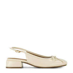 lak slingback pumps ecru