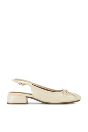 lak slingback pumps ecru
