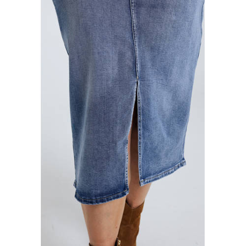 Paprika kokerrok medium blue denim afbeelding