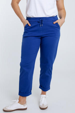 straight regular waist casual broek blauw