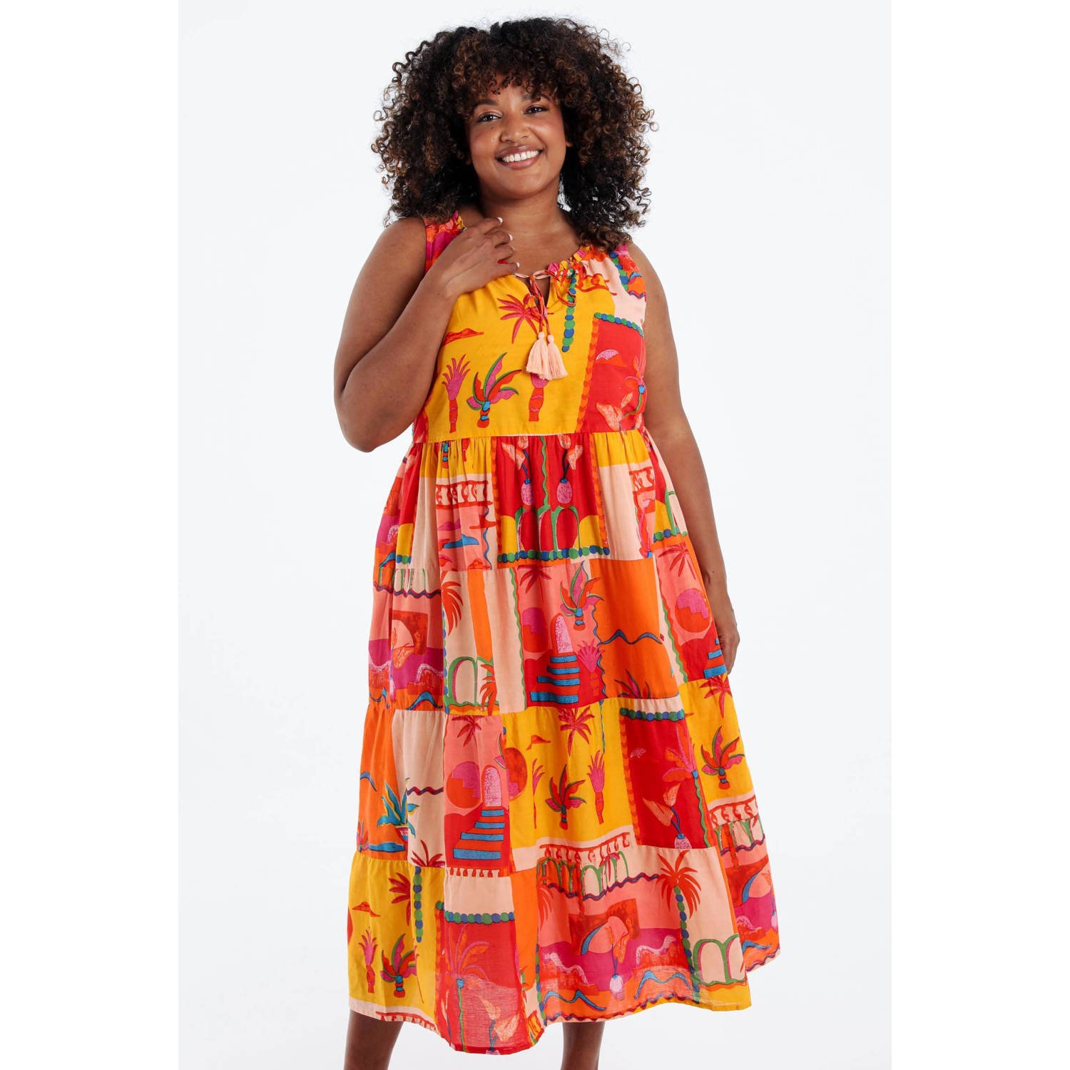 Paprika zomerjurk oranje