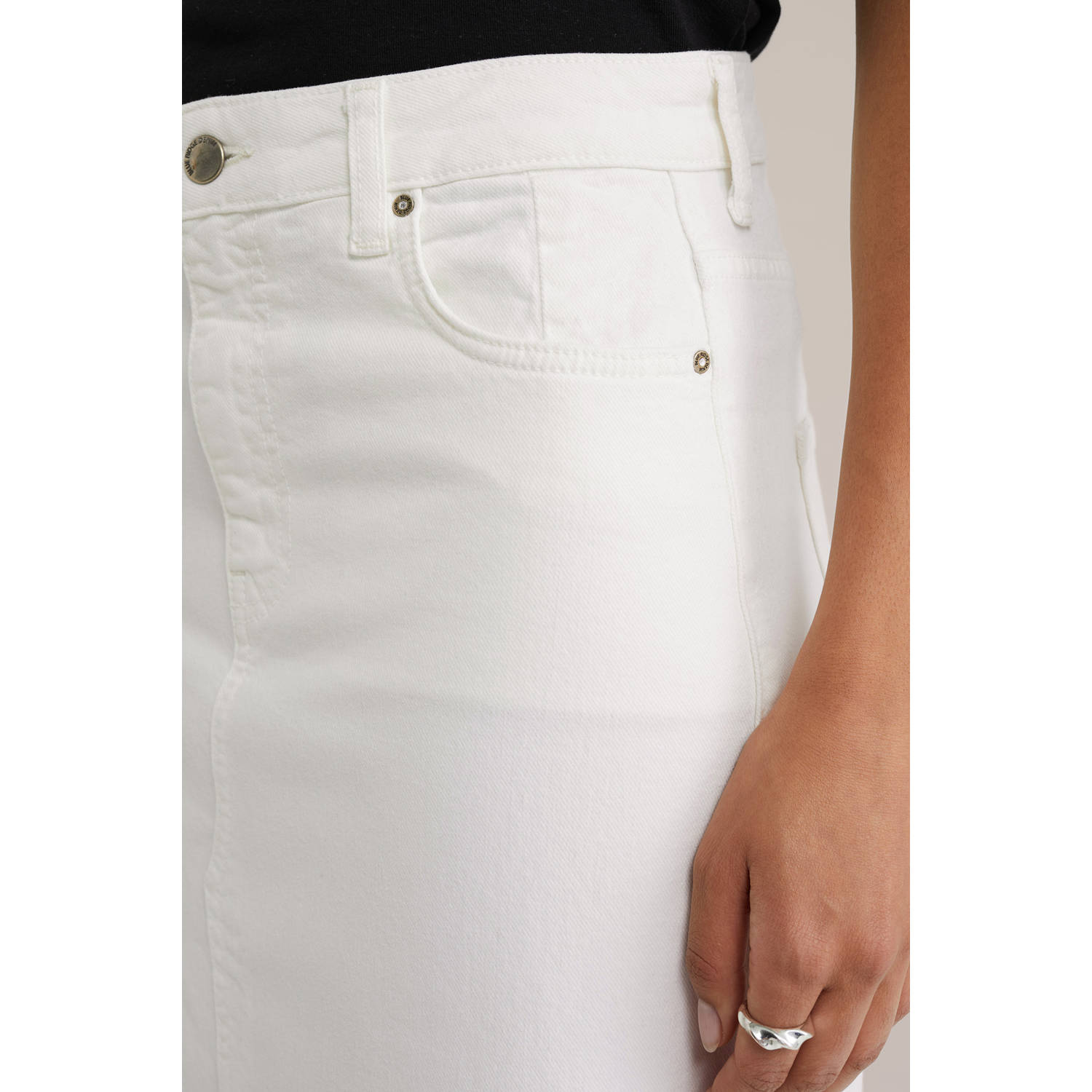 WE Fashion Blue Ridge denim spijkerrok ecru