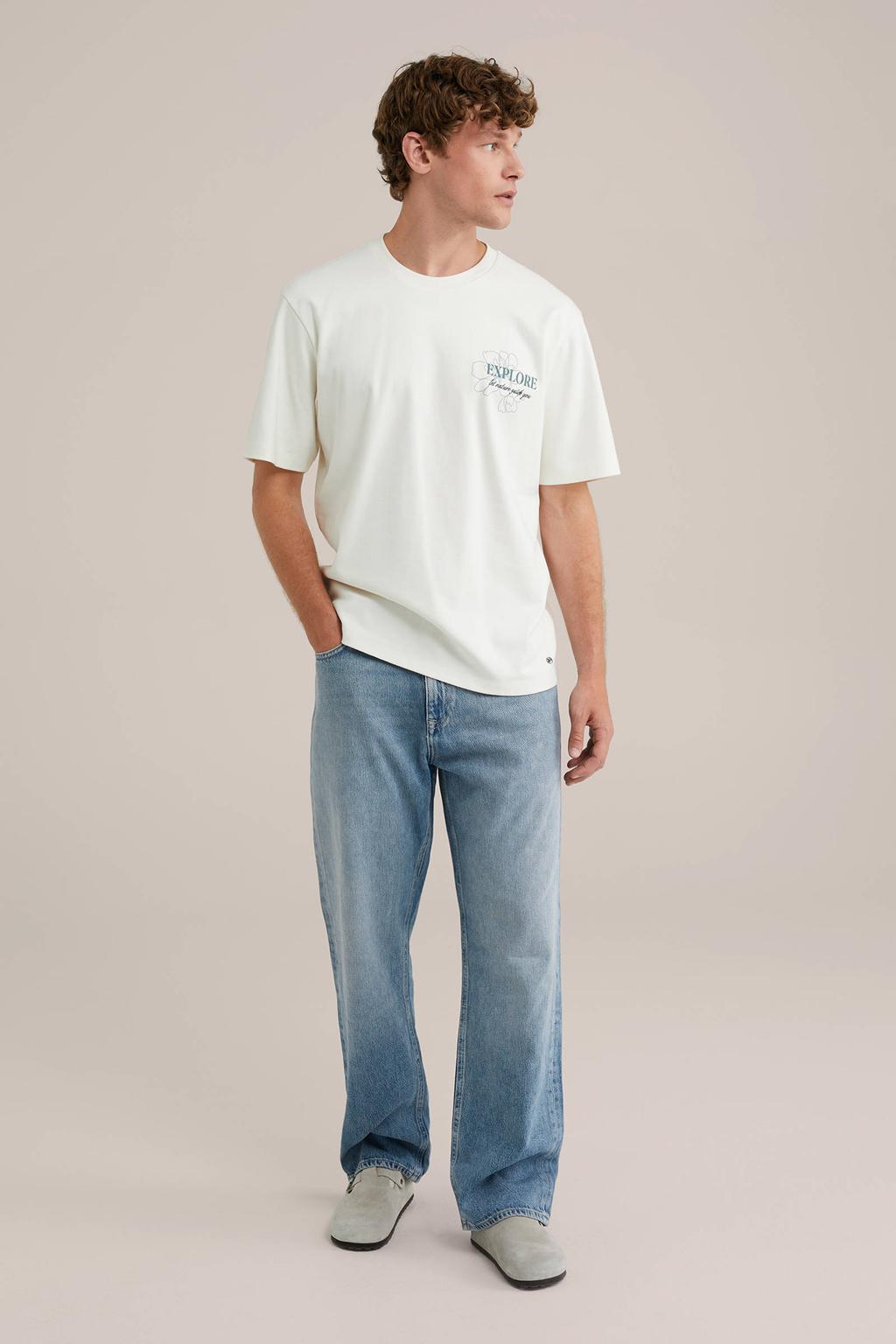 WE Fashion Blue Ridge loose fit jeans mid blue