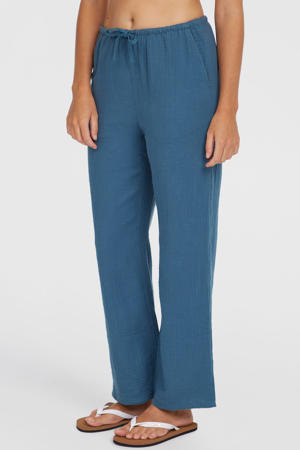 straight low waist joggingbroek blauw