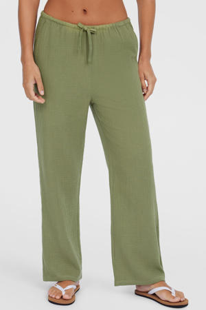 straight low waist broek kaki