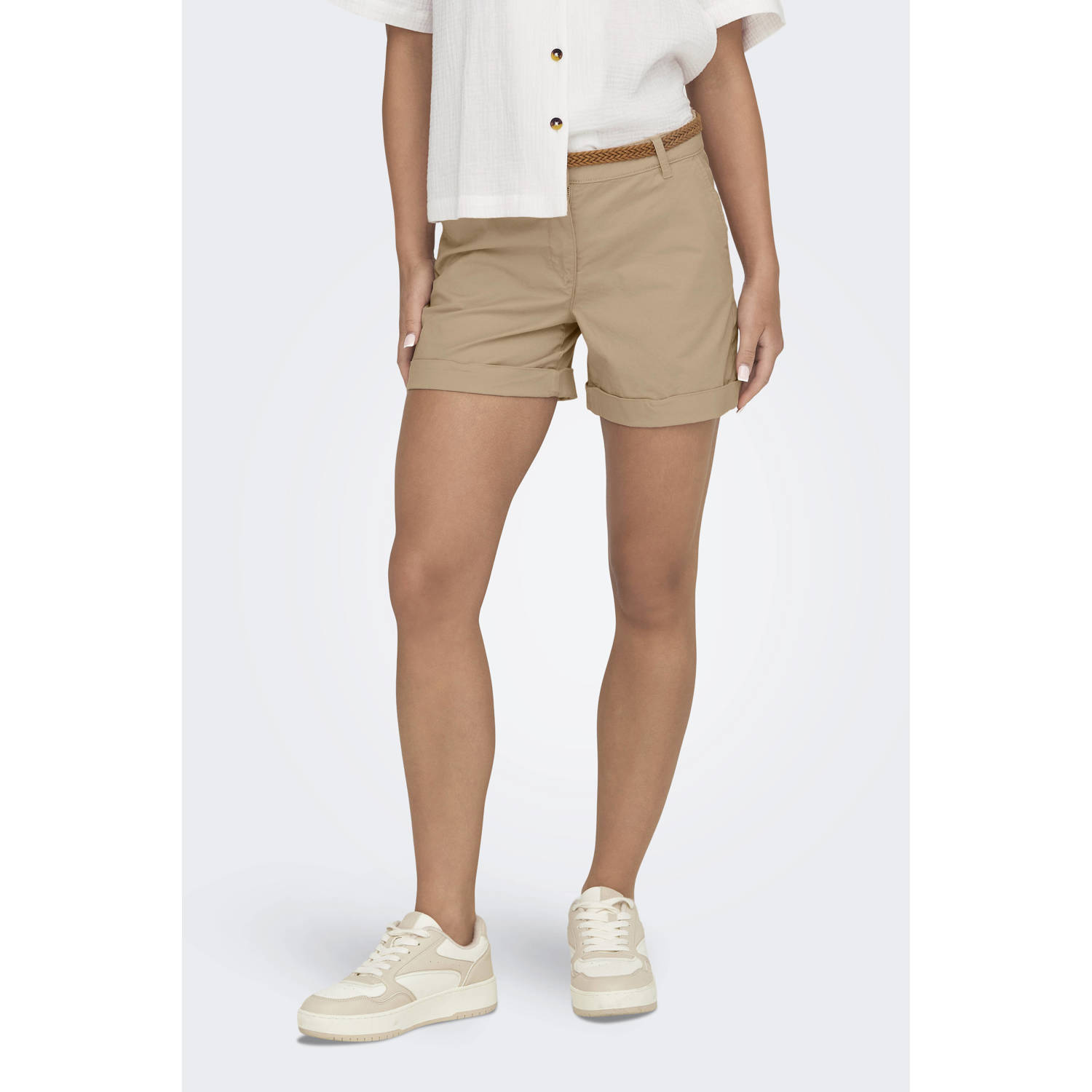 JDY regular waist chino short zand