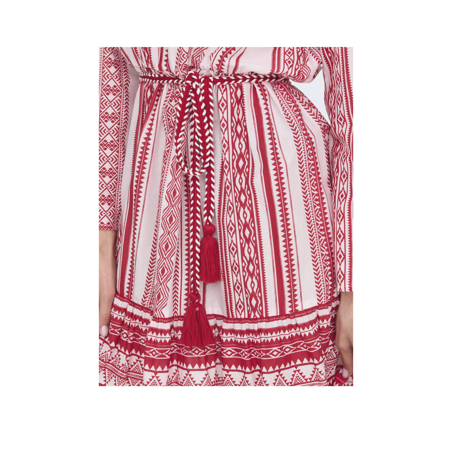 JDY midi jurk rood