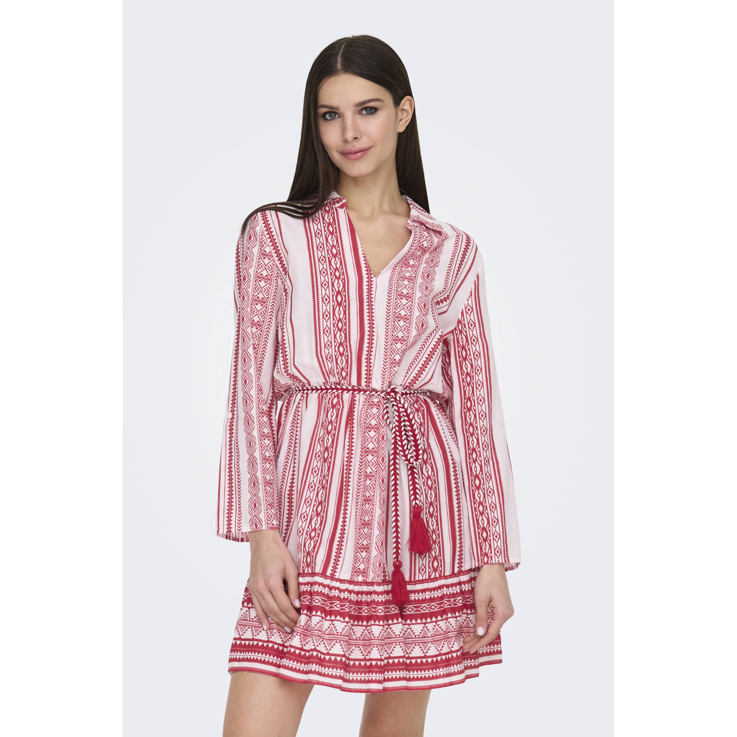 JDY midi jurk rood
