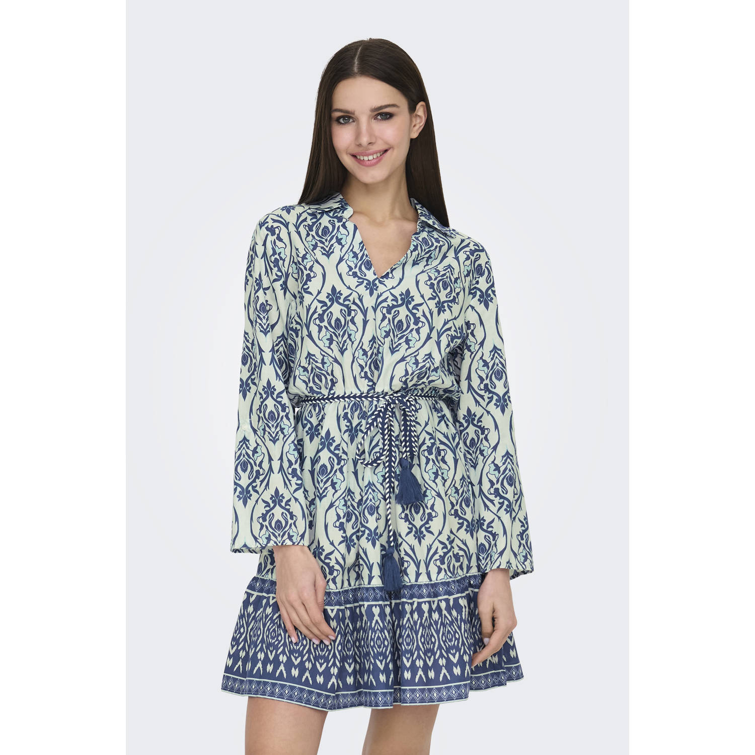 JDY midi jurk blauw