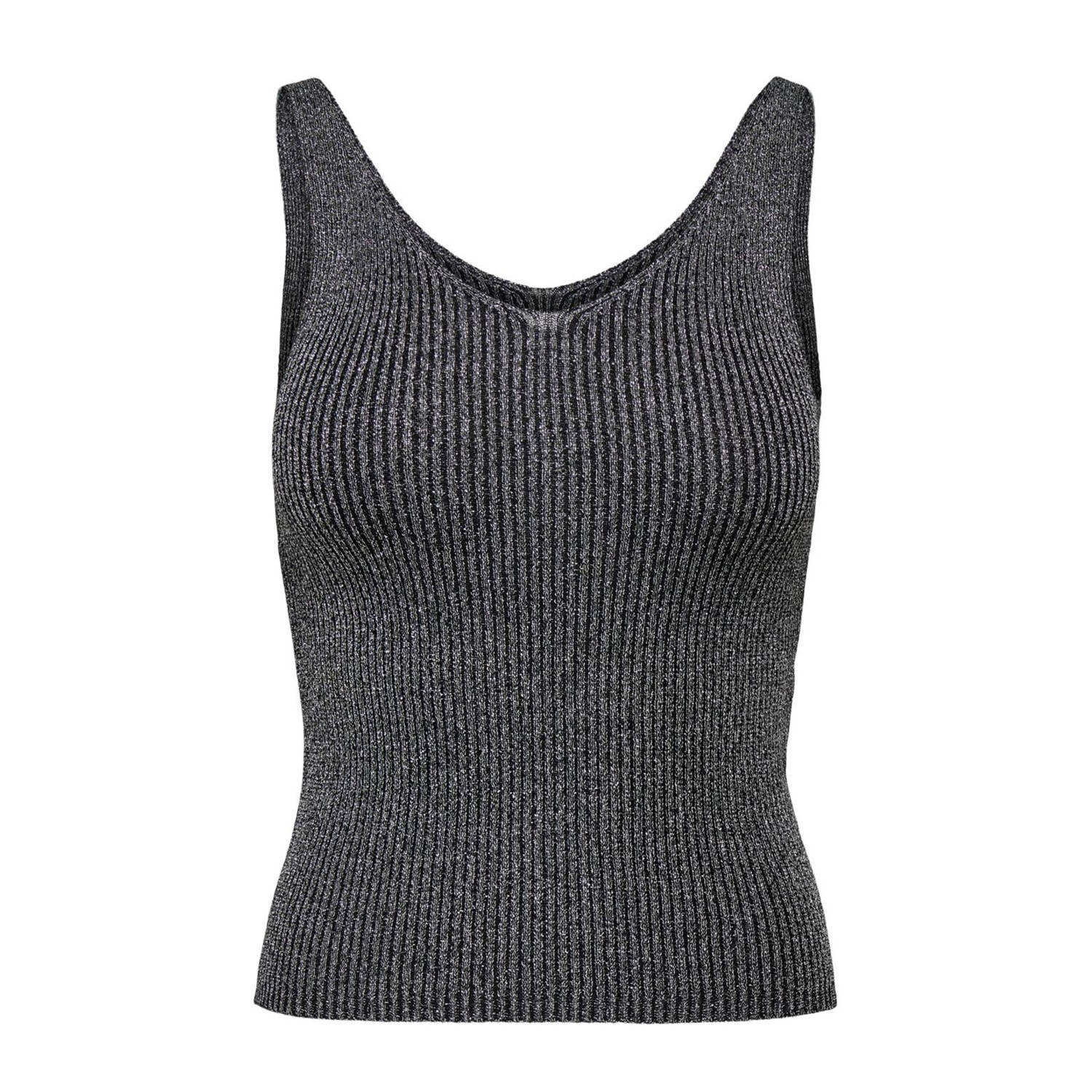 JDY top zwart gebreid