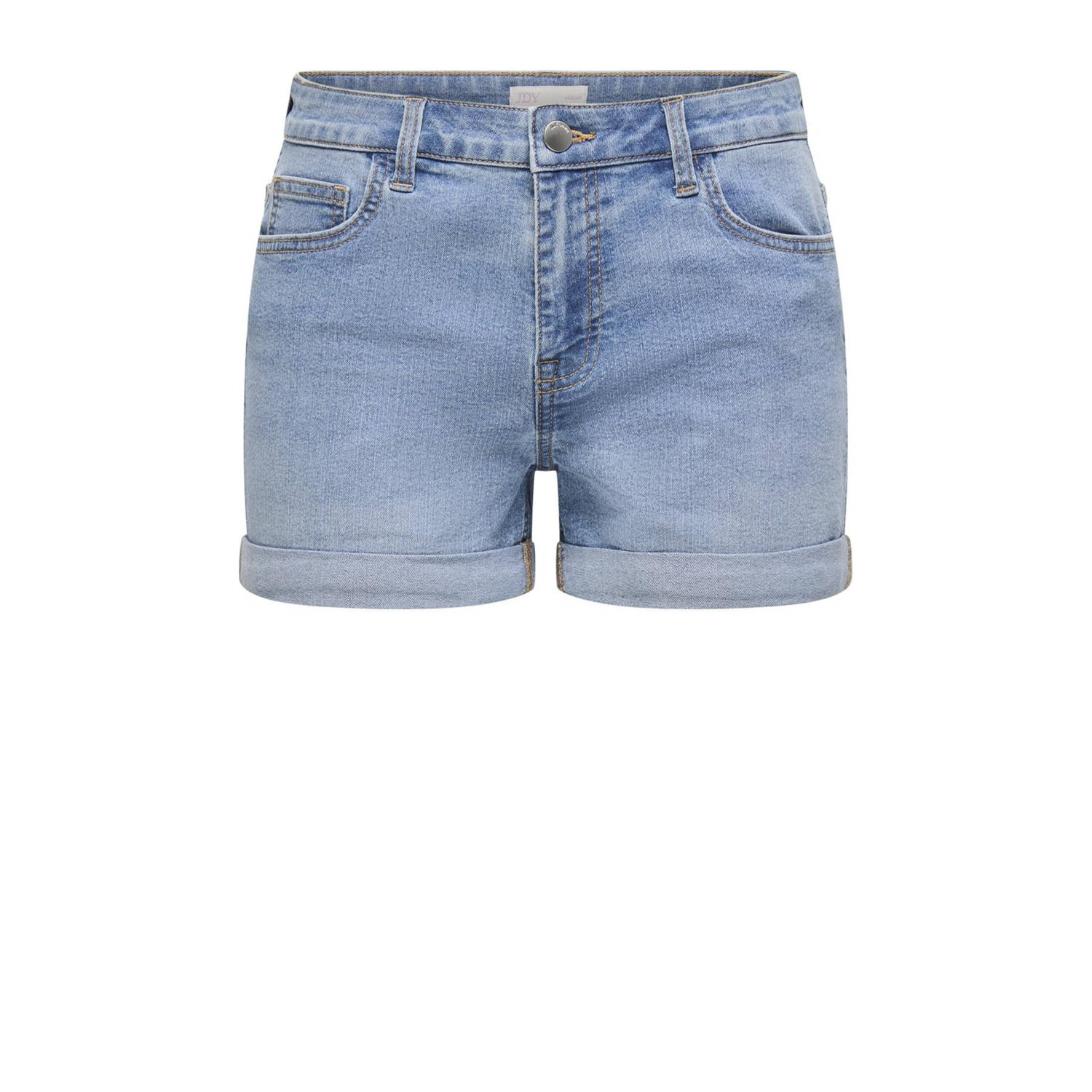 JDY denim slim regular waist denim short light blue denim