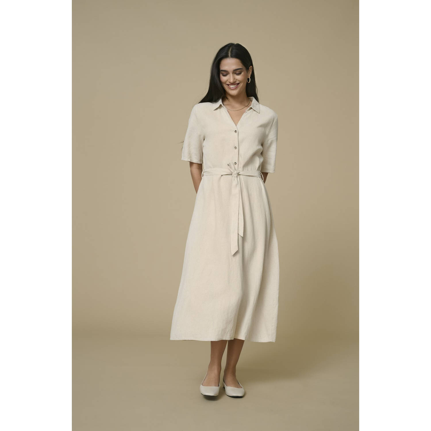 JDY Blousejurk SAY 2 4 MIDI SHIRT DRESS WVN NOOS