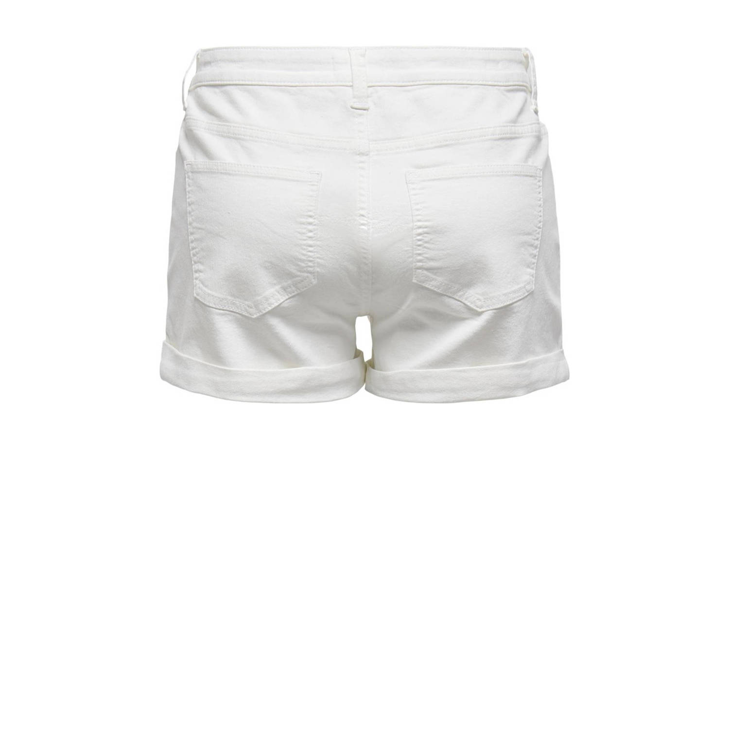 JDY denim slim regular waist denim short wit