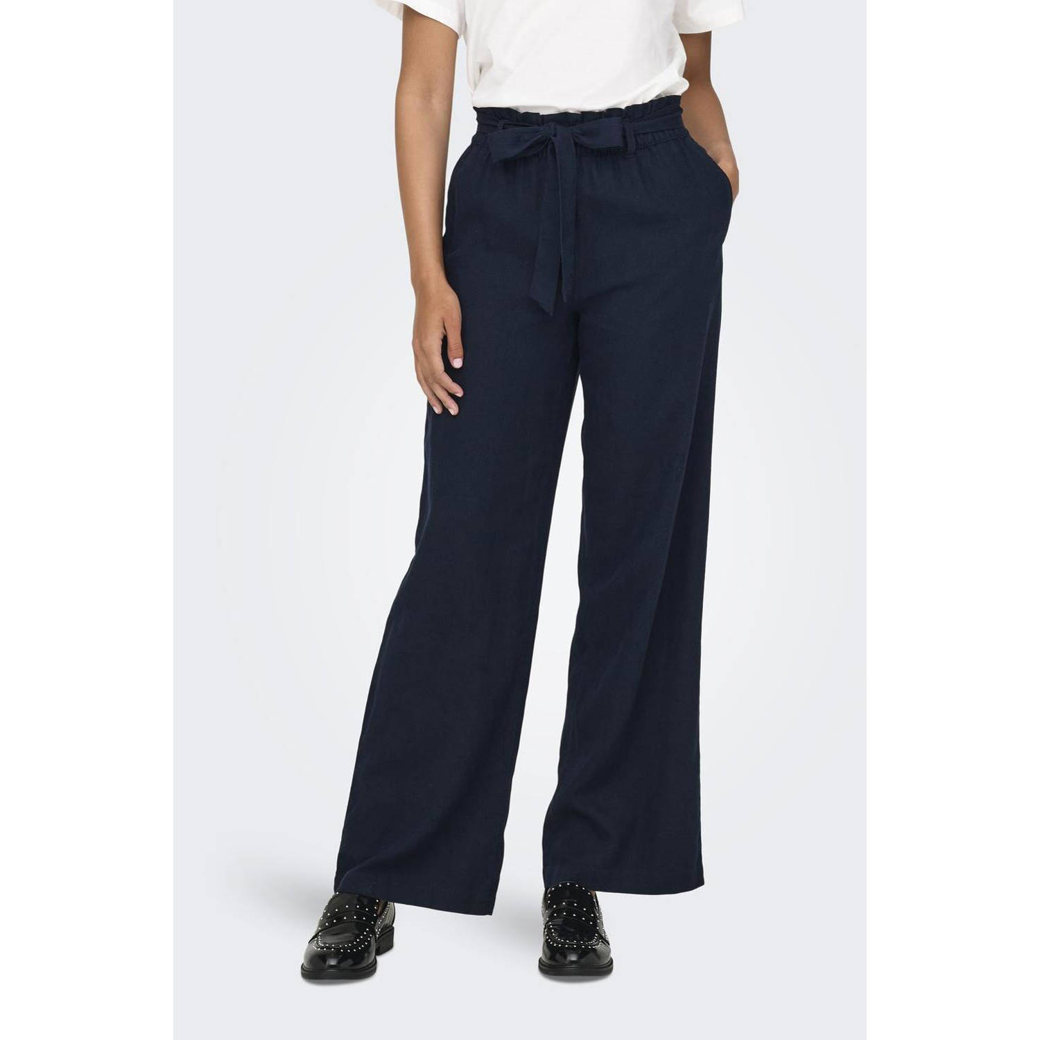 JDY Culotte SAY MW LINEN BELT PANT WVN NOOS