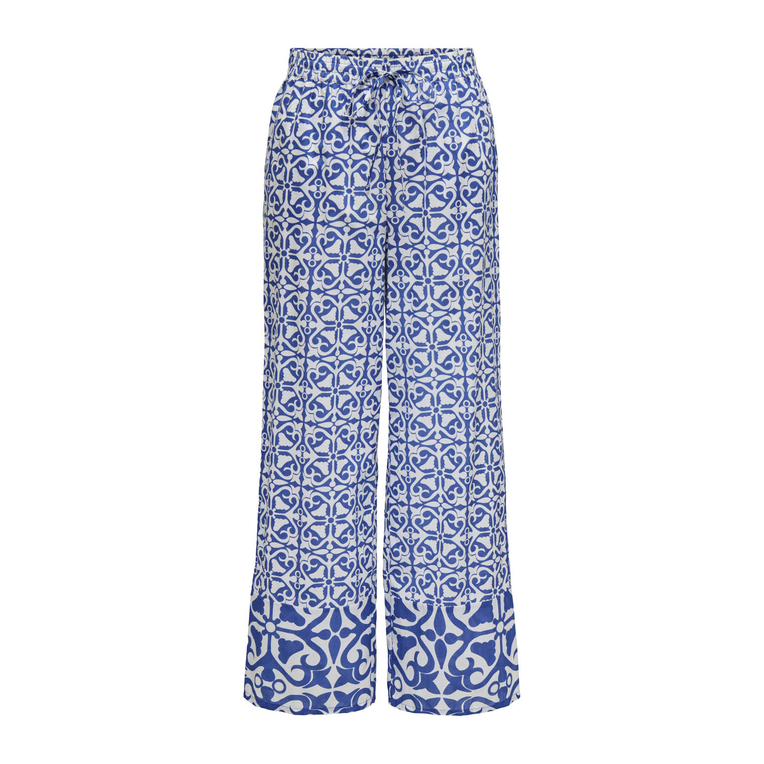 JDY wide leg regular waist casual broek lichtblauw