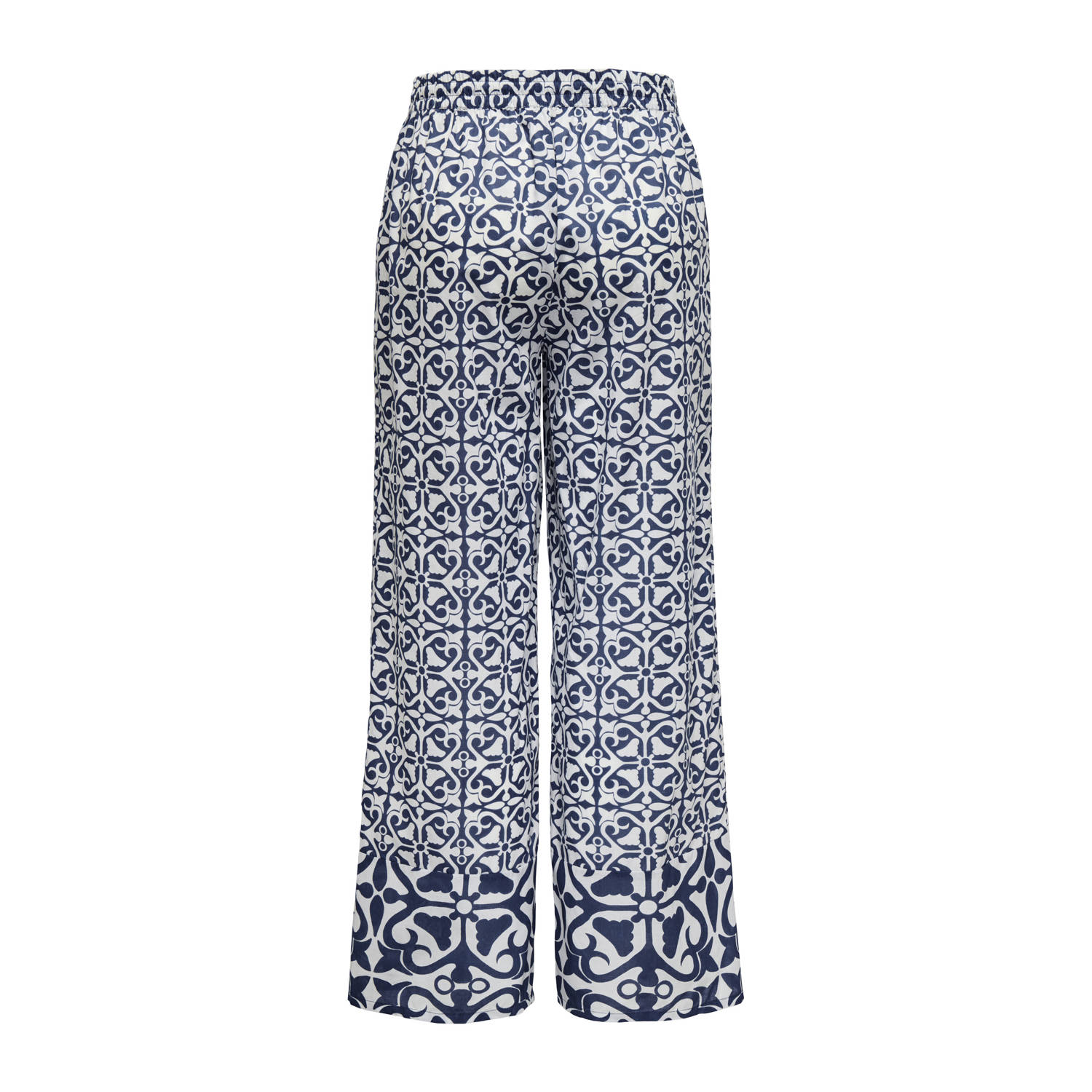 JDY wide leg regular waist casual broek donkerblauw