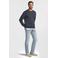 Anytime fleece sweater donkerblauw melange