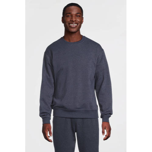 anytime fleece sweater donkerblauw melange afbeelding