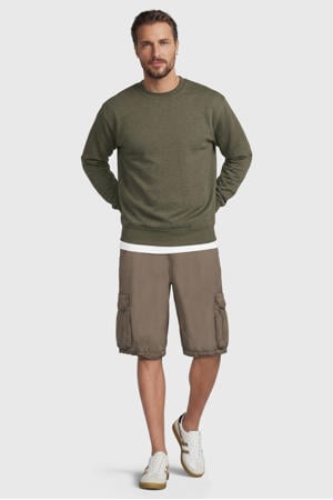 fleece sweater khaki melange