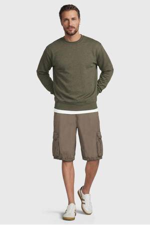fleece sweater khaki melange