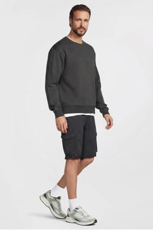 fleece sweater donkergrijs melange