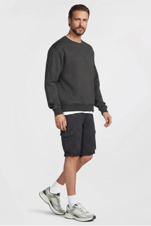 fleece sweater donkergrijs melange