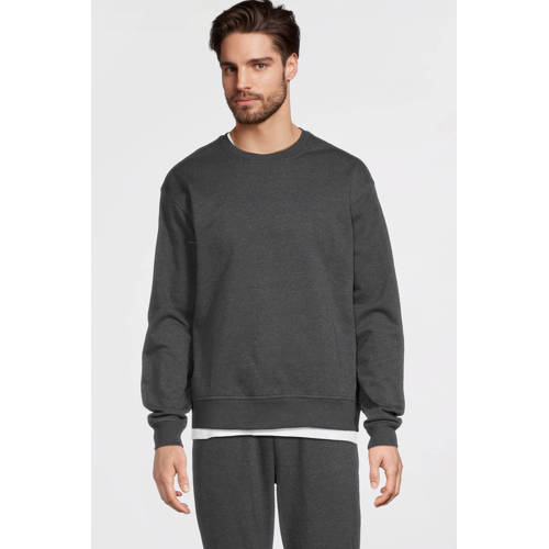 anytime fleece sweater donkergrijs melange afbeelding