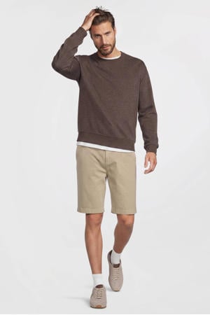 fleece sweater bruin melange