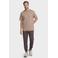 Anytime fleece joggingbroek bruin melange