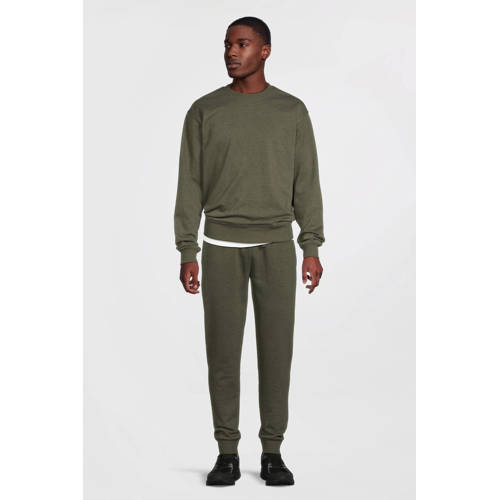 anytime fleece joggingbroek khaki melange afbeelding