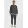 Anytime fleece joggingbroek donkergrijs melange